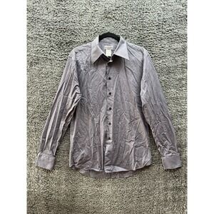Versace Classic Long Sleeve Button Down Shirt Gray‎ Mens Size 40